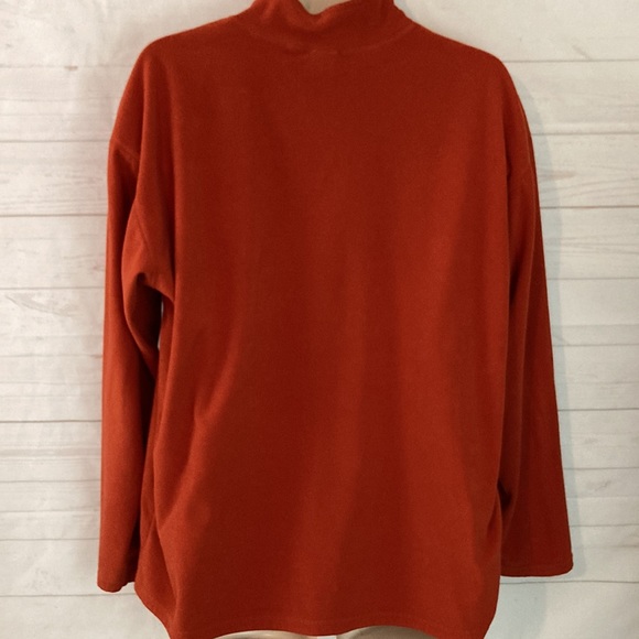 The North Face Mens SZ XL TKA 100 pull over orange 1/4 zip Long Sleeve sweater - Picture 8 of 10